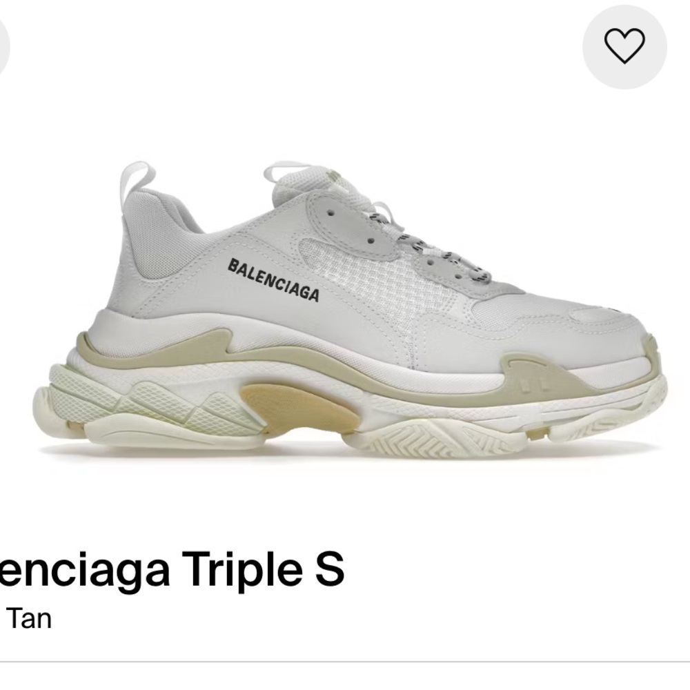 Balenciaga Triple S in White and Tan